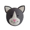 Black and White Cat Head, Mini