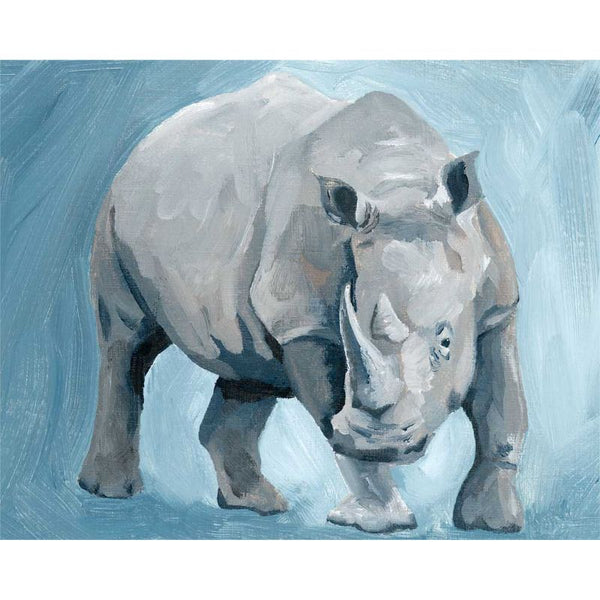 Blue Rhino, Stretched Canvas Wall Art 18x14