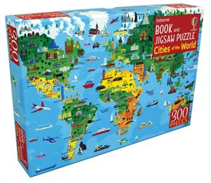 Book & 300 Pc Puzzle Set - Cities Of The World