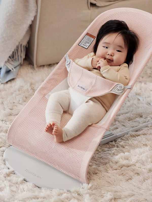Bouncer Balance Soft, Light Grey Frame, Mesh, PearlyPink/White