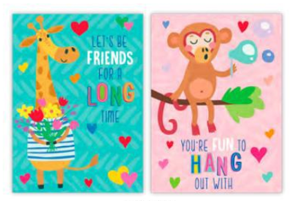 Card - Kids Valentines, Friends For Long Time & Fun Hang Out