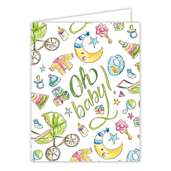 Rosanne Beck Card - Oh Baby! Baby Icons, Green