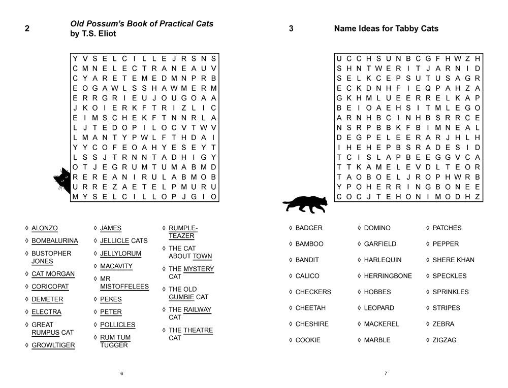 Cat Lover's Wordsearch