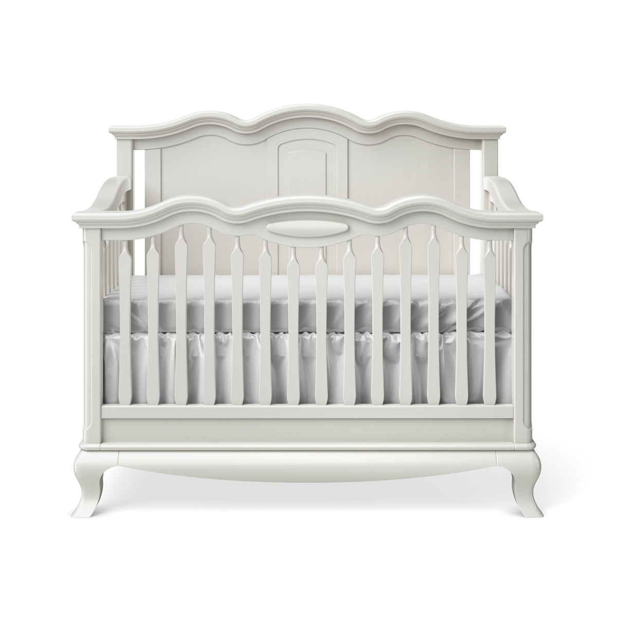 Convertible Crib Solid Back Solid White