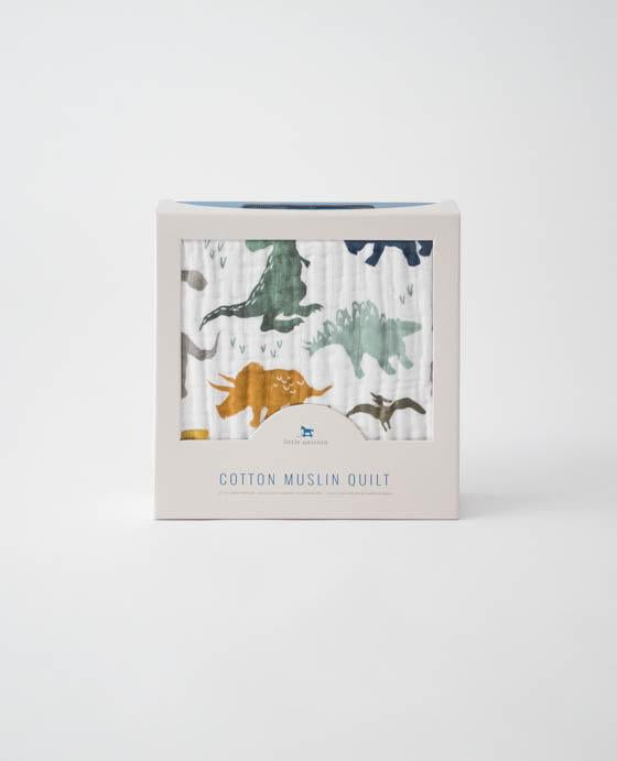 Cotton Muslin Quilt - Dino Friends