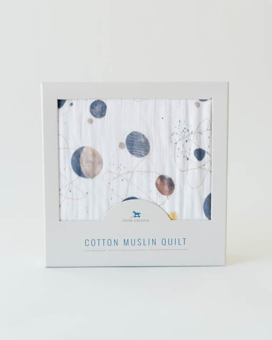 Cotton Muslin Quilt - Planetary