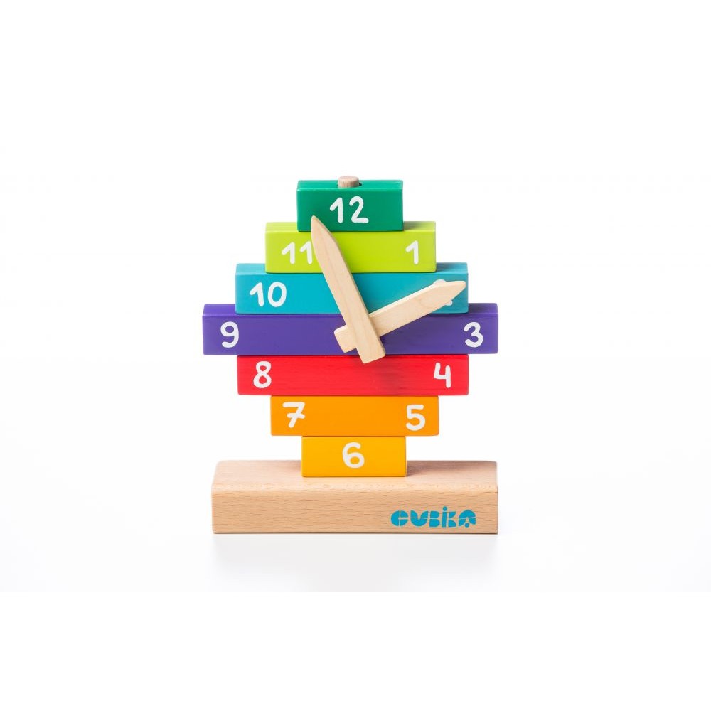 Wooden Building Toy Clock