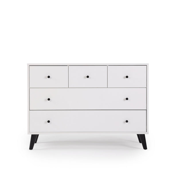 Austin 5-drawer Dresser White/Black