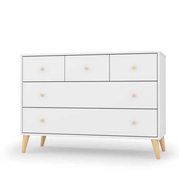 Austin 5-drawer Dresser White/Natural