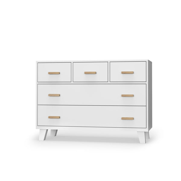 Boston 5-drawer Dresser White