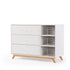Central Park 3-drawer, Two Shelves Dresser White/Natural