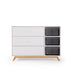 Central Park 3-drawer, Two Shelves Dresser White/Natural