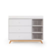 Central Park 3-drawer, Two Shelves Dresser White/Natural