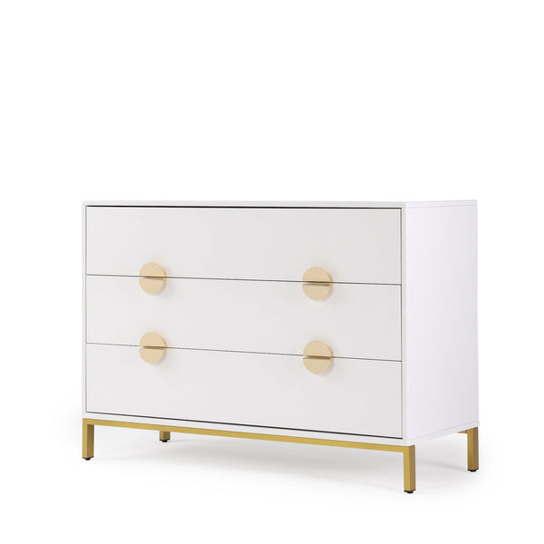 Chicago 3-drawer dresser White/Gold