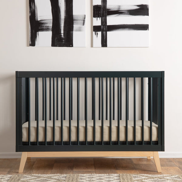 Black wood crib on sale