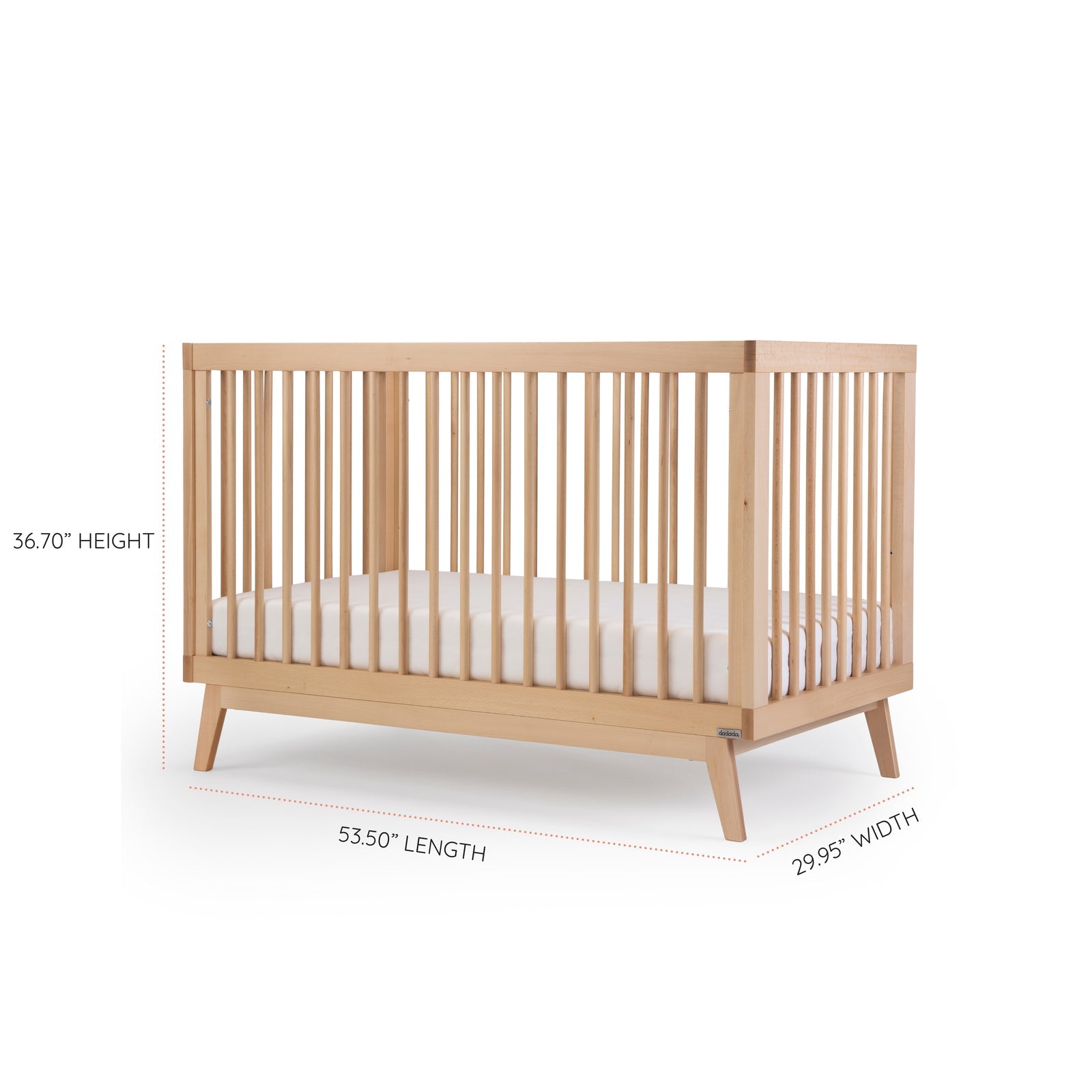 Soho 3-in-1 Convertible Crib Natural