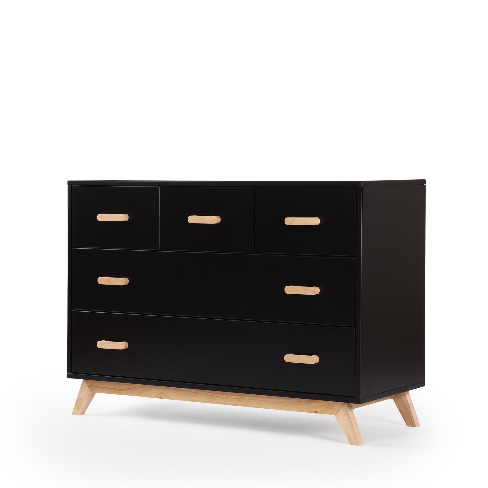 Soho 5-Drawer Dresser Black/Natural