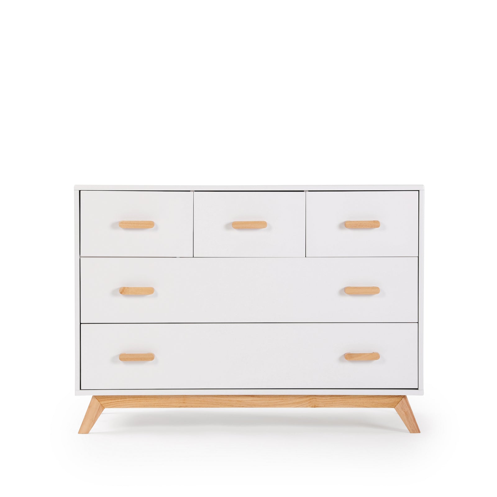 Soho 5-Drawer Dresser White/Natural