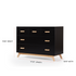 Soho 5-Drawer Dresser Black/Natural