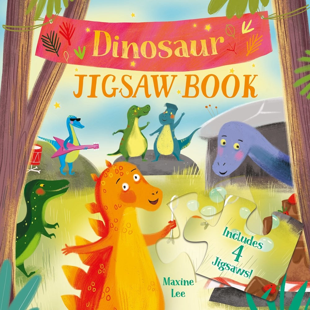 Dinosaur Jigsaw Book: Includes 4 Jigsaws!