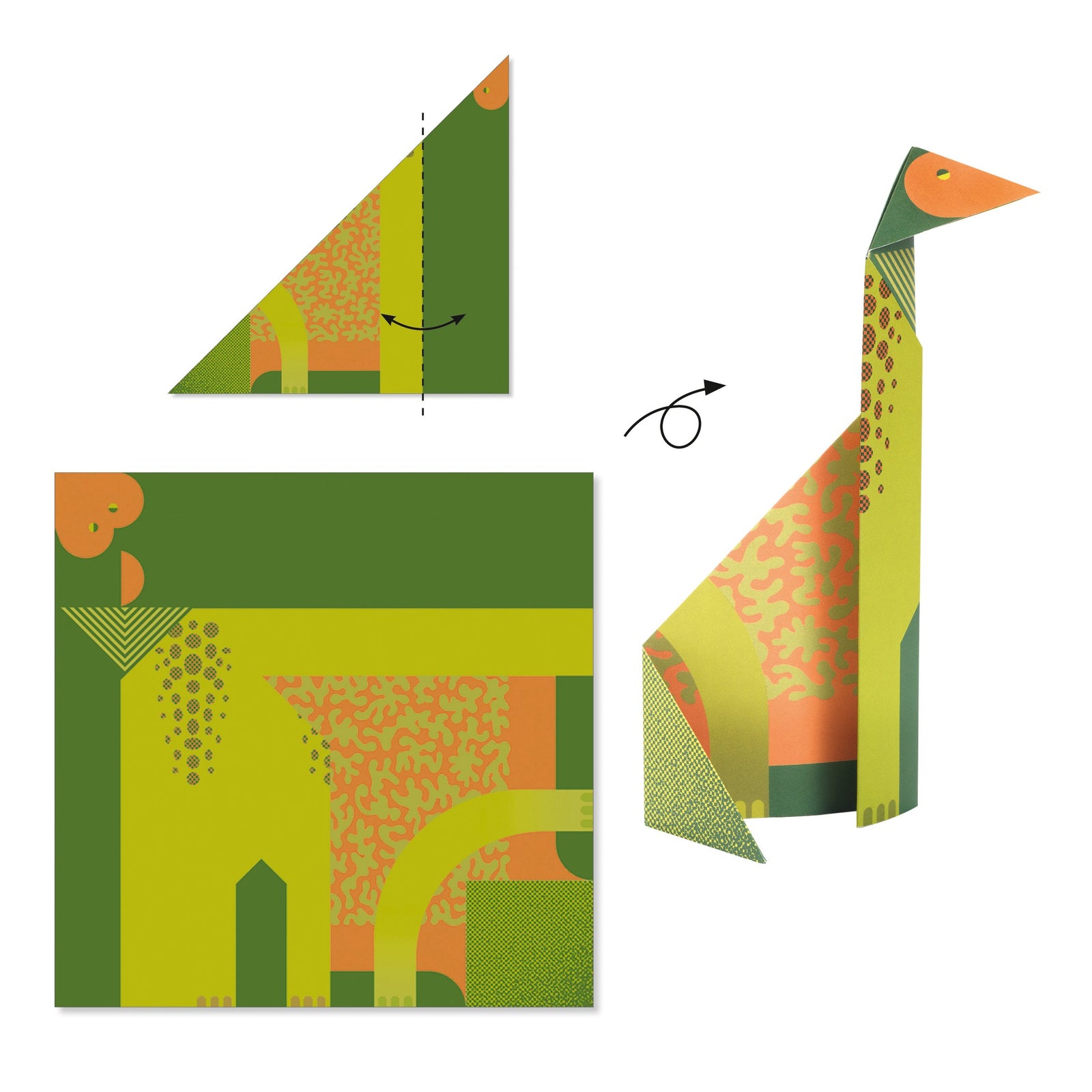 Djeco Dinosaur Origami Paper Craft Kit