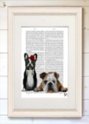 Real Book Page, French & English Bulldog