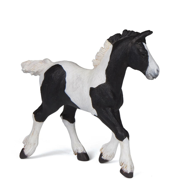 Figurine - Black Piebald Cob Foal