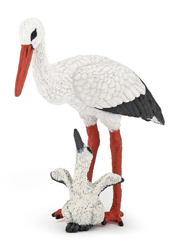 Figurine - Stork And Baby Stork