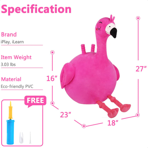 Flamingo Bouncy Pals Plush Hopping Animal Toy