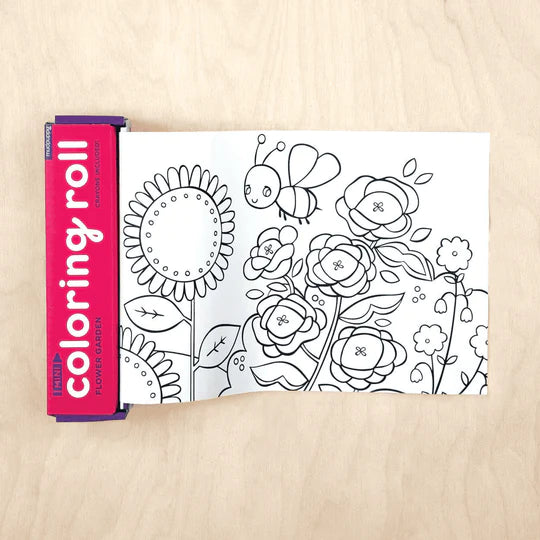 Mini Coloring Roll, Flower Garden