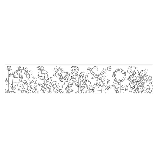 Mini Coloring Roll, Flower Garden