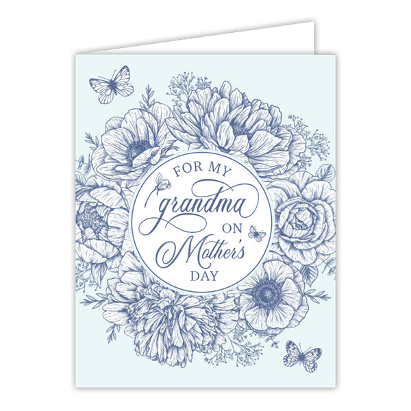 Card - For My Grandma on Mother's Day Blue on Blue
