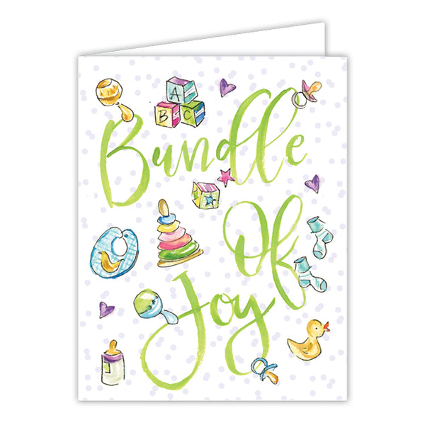 Card - Handpainted Bundle Of Joy Baby Icons