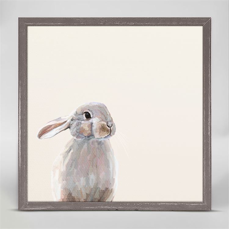 Humble Bunny, Mini Framed Canvas