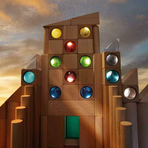 Kaleidoscopic Colored Prisms Building Blocks