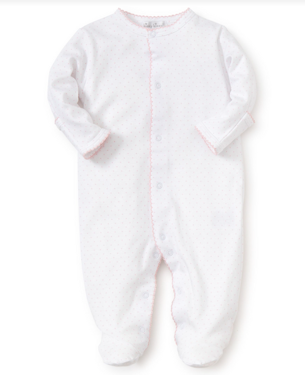 Kissy New Dots Footie, White/Pink