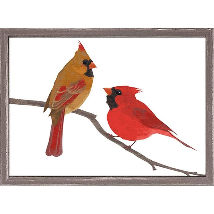 Little Northern Cardinals, Mini Framed Canvas