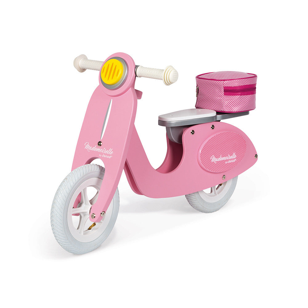 Mademoiselle Pink Scooter Balance Bike (Wood)