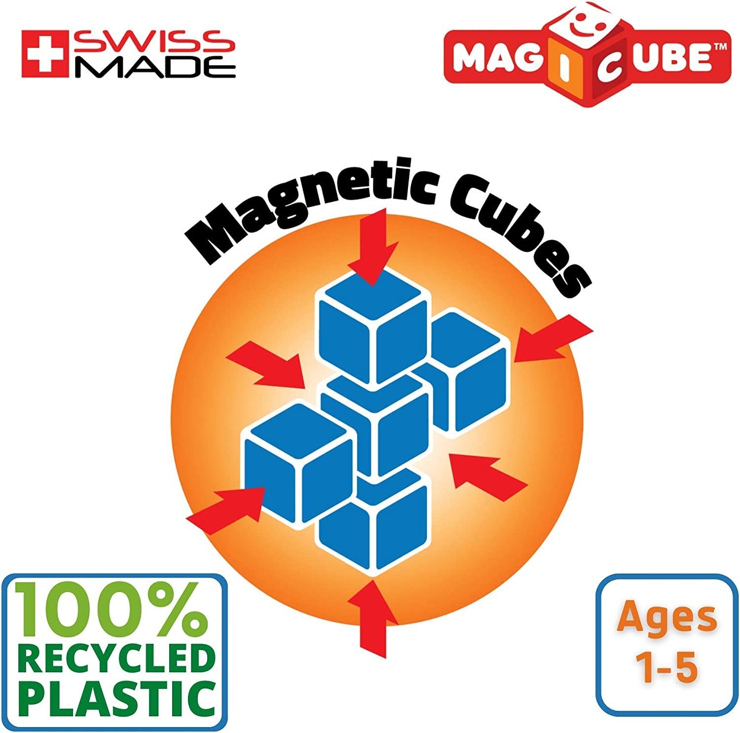 Magicube Magnetic Cubes, 64 pcs