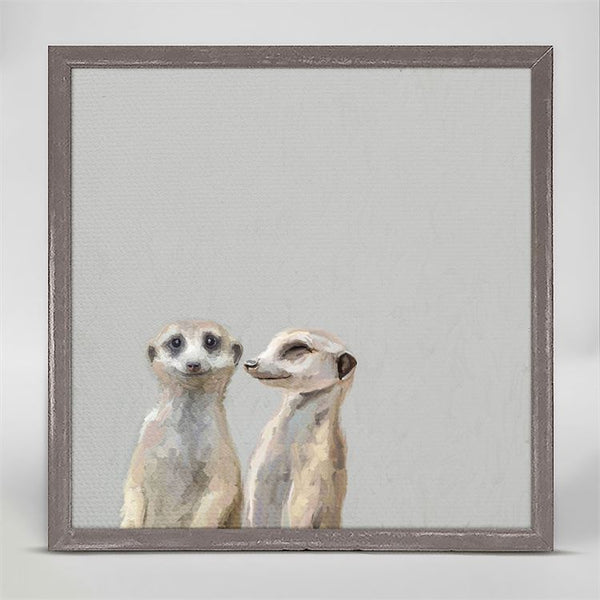 Meerkat Secrets, Mini Framed Canvas