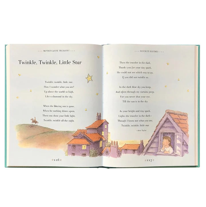 Mother Goose Treasury: A Beautiful Collection of Favorite Nursery Rhymes Book