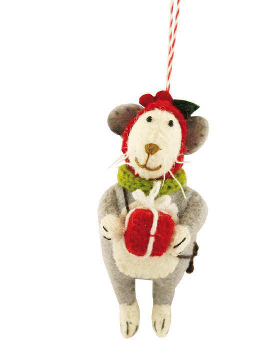 Mouse with Present Decoration