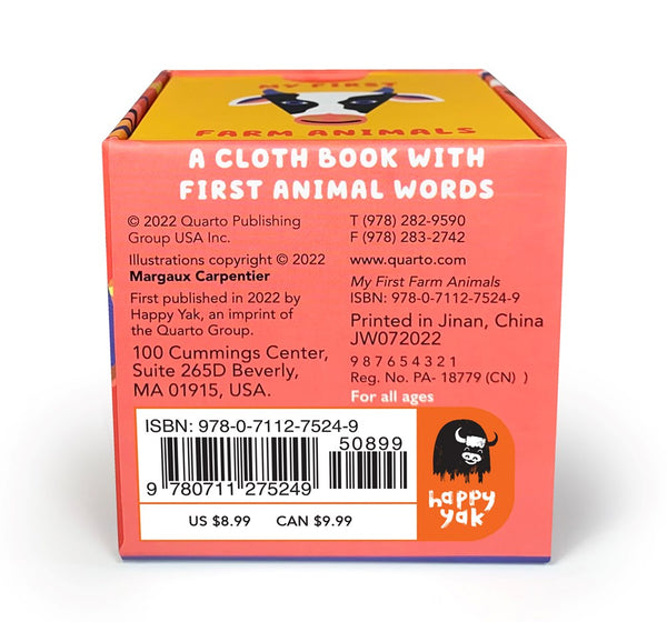 My First Farm Animals - (tiny Cloth Books) By Happy Yak (bath Book