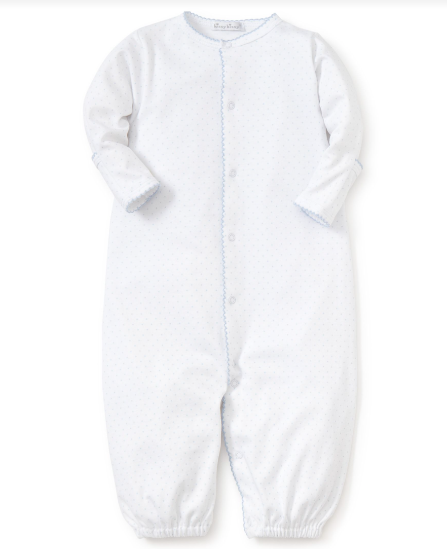 New Kissy Dots Conv. Gown, White/Blue