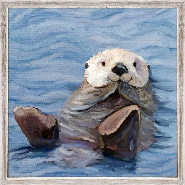 Otter Play 3, Mini Framed Canvas