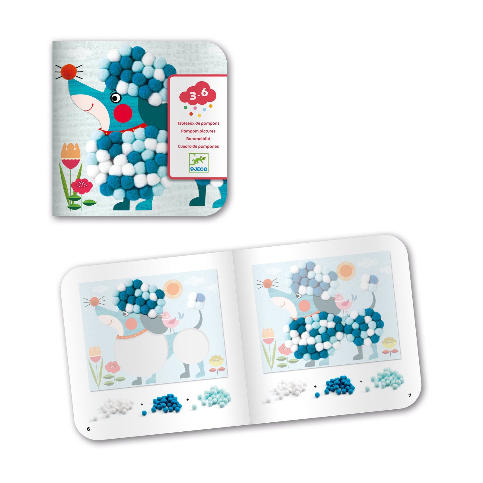 Djeco Collages - PomPom Puppies