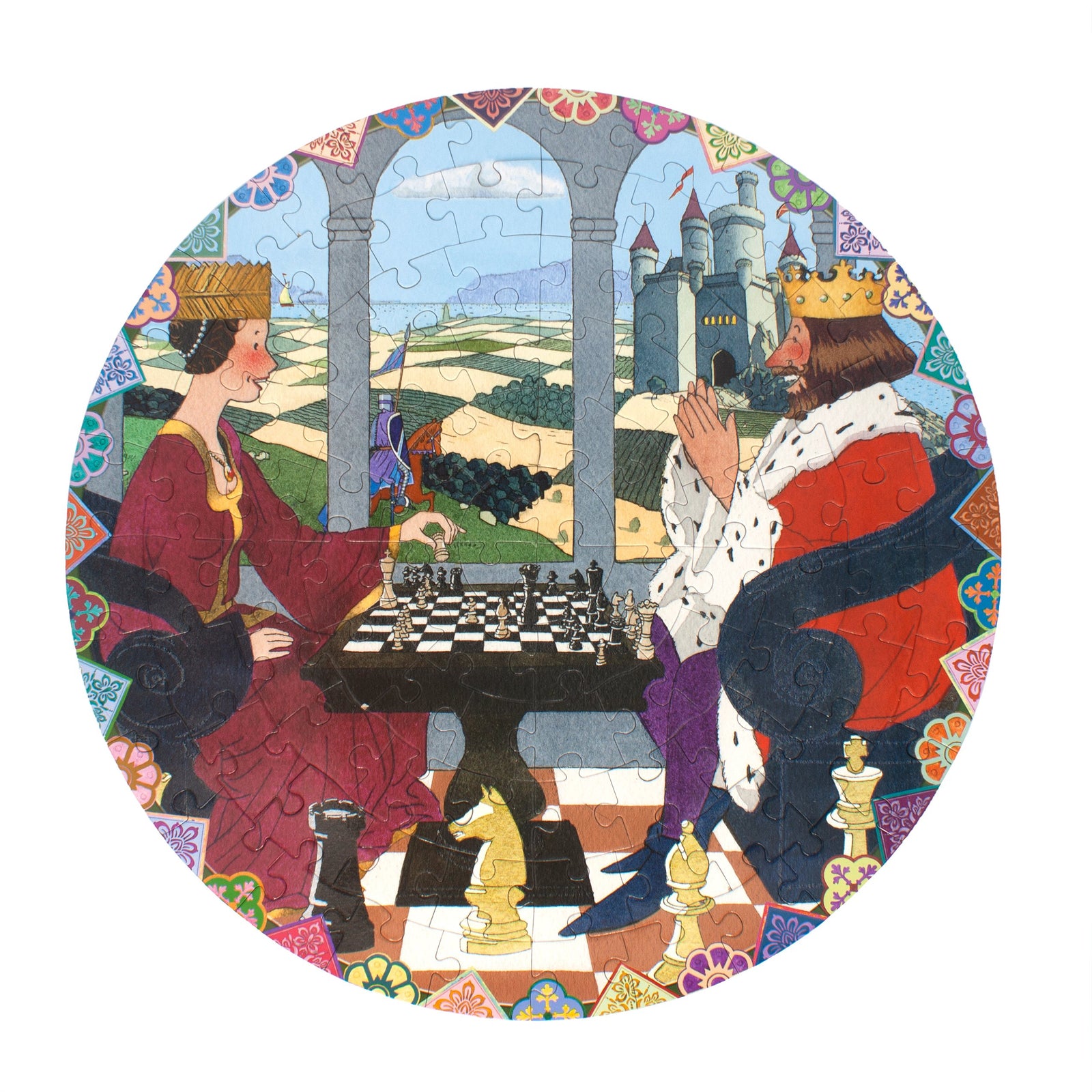 Queen's Gambit 100 Piece Round Puzzle