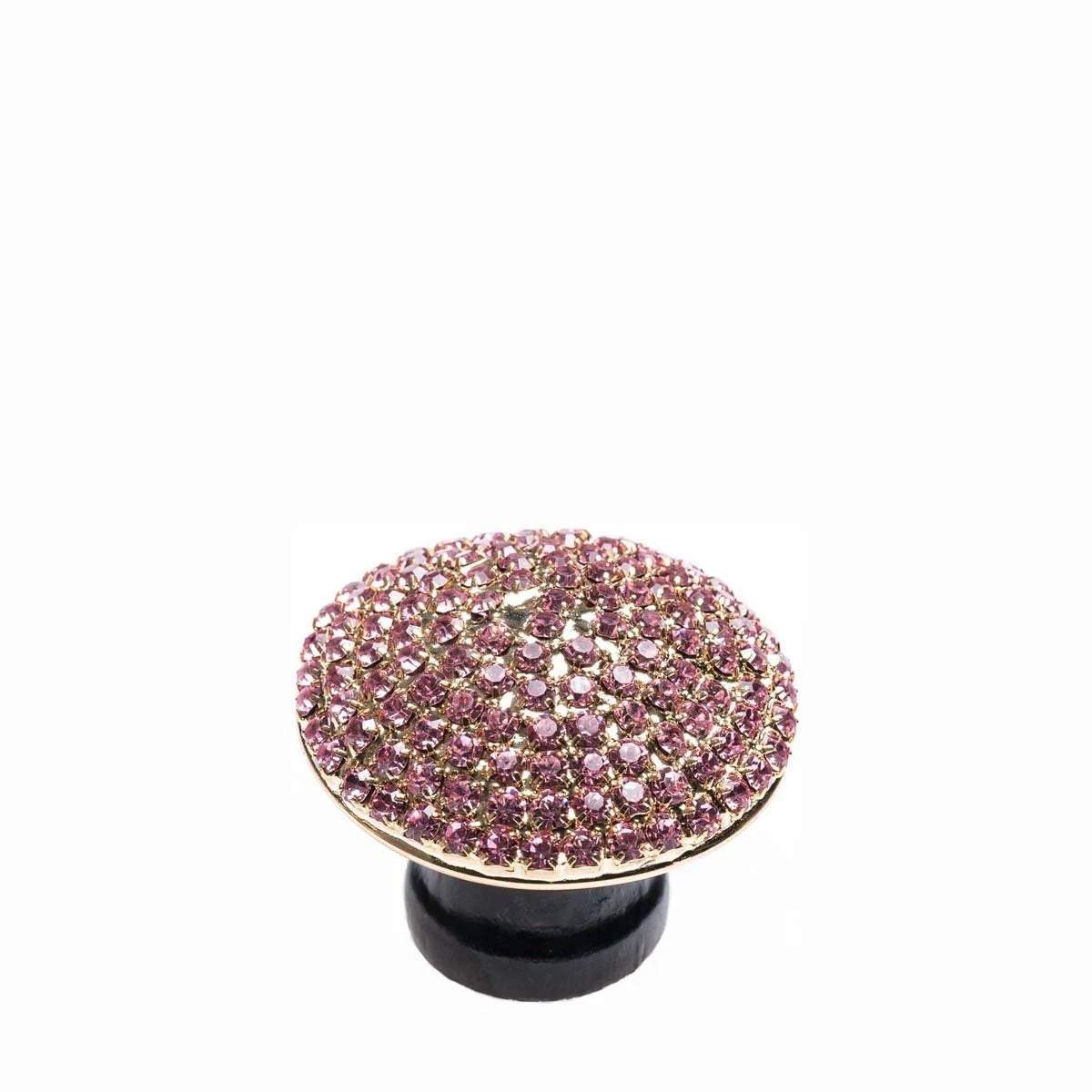 Crystal Dome Gold with Pink Knob