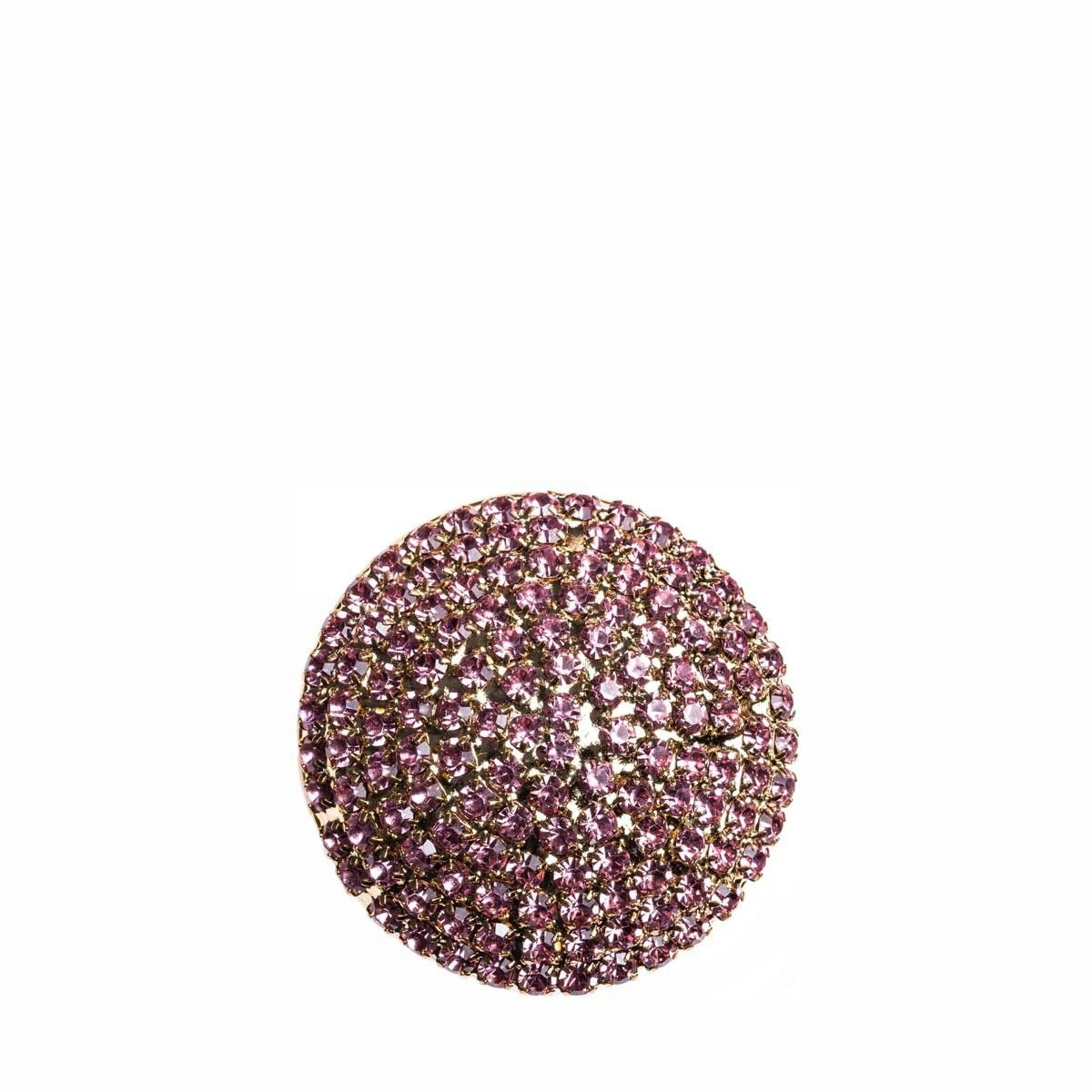 Crystal Dome Gold with Pink Knob