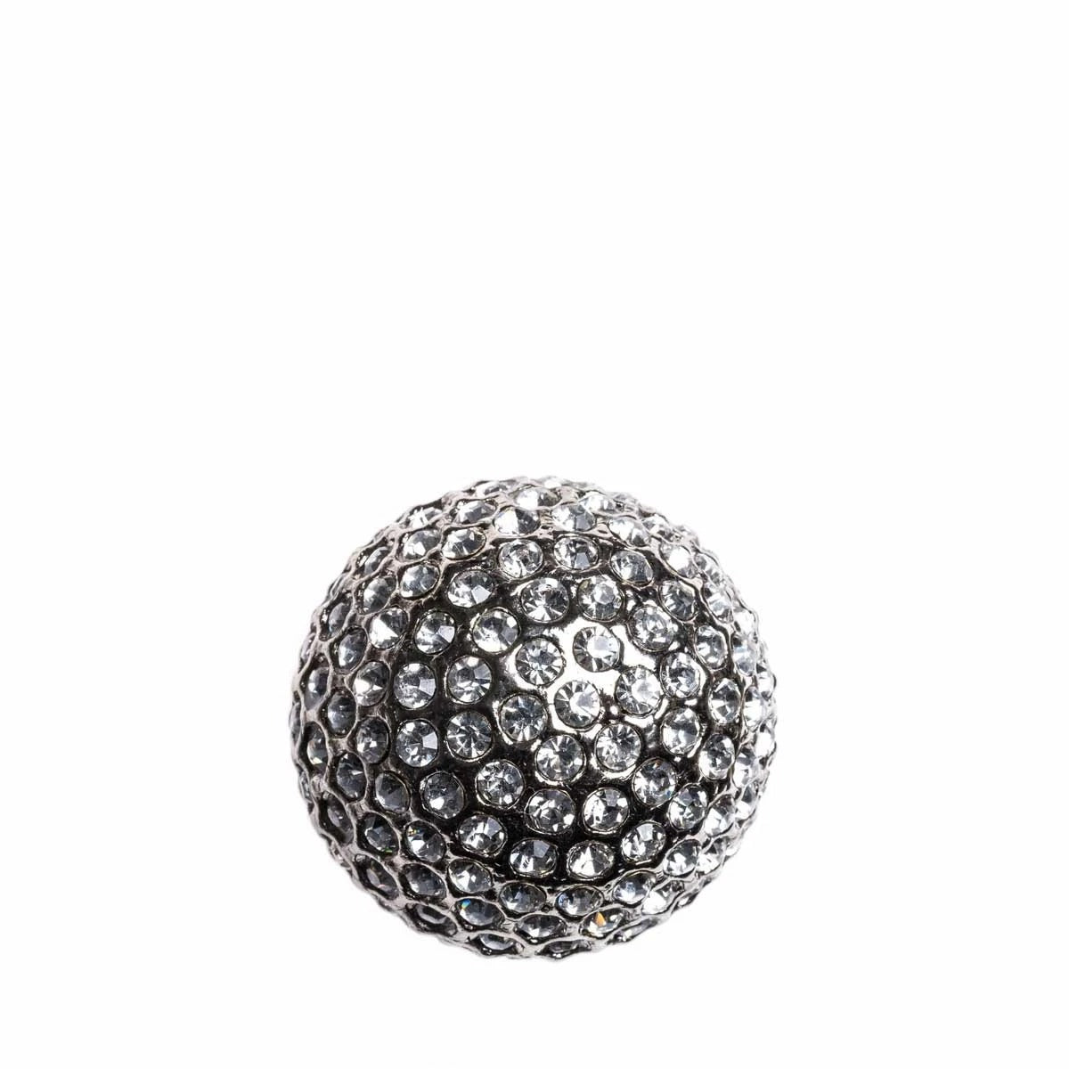 Crystal Ball Silver with White Knob